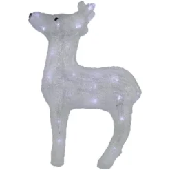 Northlight LED Lighted Commercial Grade Acrylic Reindeer Outdoor Christmas Decoration - 15" - Pure White Lights -Holiday Decoration Store GUEST 02c206cf 2ba9 4bcf 8a45 16f62ffc909a