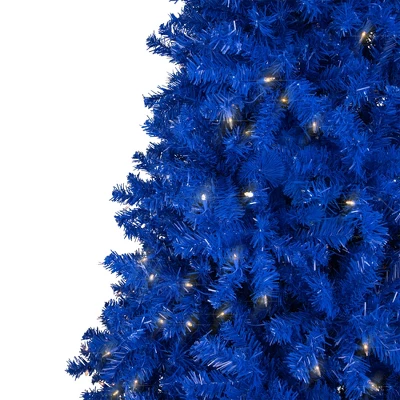 Northlight Pre-Lit Medium Pine Artificial Christmas Tree - 6' - Royal Blue - Clear Lights 2 Northlight Pre-Lit Medium Pine Artificial Christmas Tree - 6' - Royal Blue - Clear Lights - Image 2