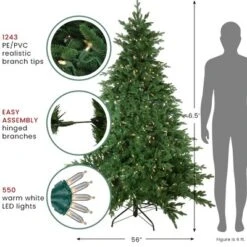 Northlight Real Touch™️Pre-Lit Full Minnesota Balsam Fir Artificial Christmas Tree - 6.5' - Warm White LED -Holiday Decoration Store GUEST 05f347ab fcf9 49d9 9cc3 261bae0129cd