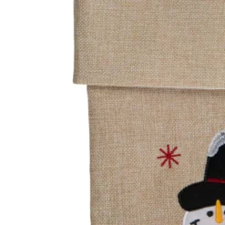 Northlight 19" Burlap Standing Snowman With A Tree And Snowflakes Christmas Stocking -Holiday Decoration Store GUEST 060679bb b2ab 4a08 9396 16aa6165df12