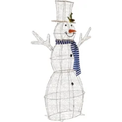 Northlight 48" LED Lighted Silver Mesh Snowman Outdoor Twinkling Christmas Decoration 10 Northlight 48" LED Lighted Silver Mesh Snowman Outdoor Twinkling Christmas Decoration -Holiday Decoration Store GUEST 060acfff ec05 4bec 8dbd 550c582ff581