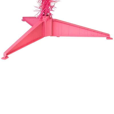 Northlight Pre-Lit Tinsel Artificial Christmas Tree - 3' - Pink - Clear Lights 5 Northlight Pre-Lit Tinsel Artificial Christmas Tree - 3' - Pink - Clear Lights - Image 5