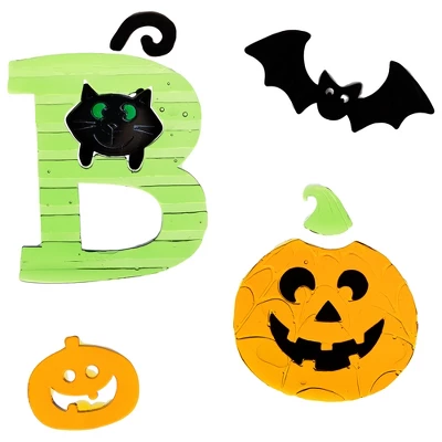 Northlight 14-Piece Orange And Green "Boo!" Halloween Gel Window Clings 4 Northlight 14-Piece Orange And Green "Boo!" Halloween Gel Window Clings - Image 4