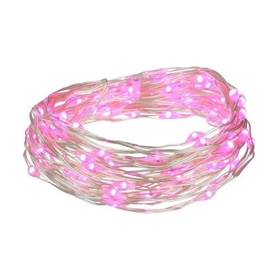 Northlight 100-Count Pink LED Micro Fairy Christmas Lights, 16ft Copper Wire 1 Northlight 100-Count Pink LED Micro Fairy Christmas Lights, 16ft Copper Wire