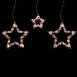 Northlight Star Shaped Icicle Christmas Lights - Clear - 9' White Wire - 6ct