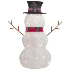 Northlight Lighted Tinsel Snowmen Family Christmas Yard Decorations - Clear Lights - Set Of 2 -Holiday Decoration Store GUEST 0cfef3c2 5d92 4fa0 af15 045e282e681e