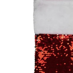 Northlight 19" Red And Silver Sequin Christmas Stocking With White Faux Fur Cuff -Holiday Decoration Store GUEST 0da13deb 5cf6 4186 8301 a1c9554e5fde