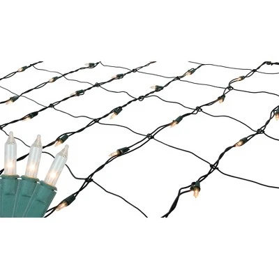 Northlight Mini Net Style Christmas Lights - 4' X 6' - Clear - Green Wire 1 Northlight Mini Net Style Christmas Lights - 4' X 6' - Clear - Green Wire