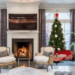 Northlight Lighted Musical Snowing Artificial Christmas Tree - 6' - White LED Lights -Holiday Decoration Store GUEST 0e9dee21 8ec3 4390 811e 83d12351c411