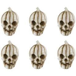Northlight Bag Of Mini Pumpkin Head Skulls Halloween Decorations - 3" - Set Of 6