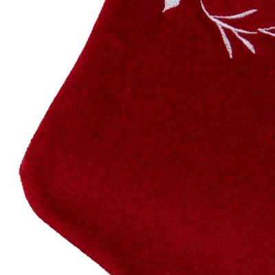 Northlight 20" Red And White "Merry Christmas" Velour Stocking 5 Northlight 20" Red And White "Merry Christmas" Velour Stocking - Image 5