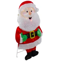 Northlight Lighted 2D Chenille Santa Outdoor Christmas Decoration - 32" - Warm White Lights -Holiday Decoration Store GUEST 133a3064 cf12 4f5b a6d4 4ee853bfeb41