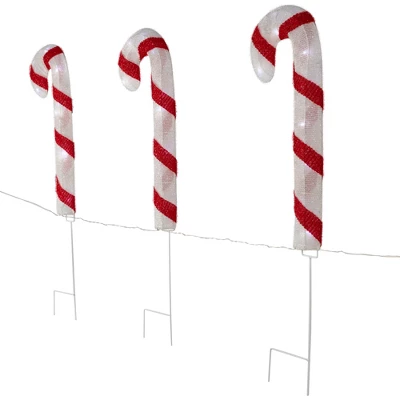 Northlight Lighted Candy Cane Christmas Pathway Lawn Stakes - 20" - Set Of 3 4 Northlight Lighted Candy Cane Christmas Pathway Lawn Stakes - 20" - Set Of 3 - Image 4
