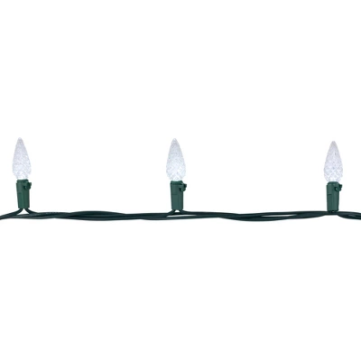 Northlight 70ct Pure White Faceted LED C6 Christmas Light Set - 23ft Green Wire 4 Northlight 70ct Pure White Faceted LED C6 Christmas Light Set - 23ft Green Wire - Image 4