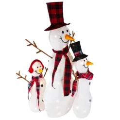 Northlight Lighted Tinsel Snowmen Family Christmas Outdoor Decorations - Clear Lights - Set Of 3 -Holiday Decoration Store GUEST 17961738 cc58 4ab2 a50c d8d17af215cc