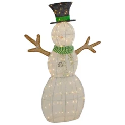 Northlight 43" LED Lighted Snowman With Top Hat And Green Scarf Outdoor Christmas Decoration -Holiday Decoration Store GUEST 1814a437 2f69 4568 845a f260cea7d678