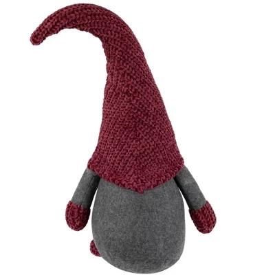 Northlight Standing Gnome With Knitted Hat Christmas Decoration - 18" - Mauve And Gray 4 Northlight Standing Gnome With Knitted Hat Christmas Decoration - 18" - Mauve And Gray - Image 4