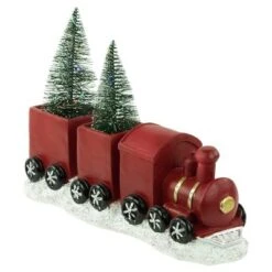 Northlight LED Lighted Frosted Trees In Train Christmas Decoration - 12" - Red And Gold -Holiday Decoration Store GUEST 1bc2e6c0 1221 4469 9e4b 682b4257568c