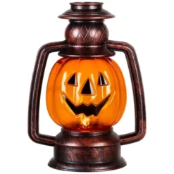 Northlight 16.5" Halloween Flickering Pumpkin Lantern Pathway Markers 3ct - Orange/Black -Holiday Decoration Store GUEST 1c2545ba 876a 4b17 80e5 76eabb68449b