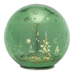 Northlight LED Lighted Pine Trees And Snowflakes Glass Globe Christmas Decoration - 6" -Holiday Decoration Store GUEST 1c8e9be7 ad3c 4864 bfc7 b3dd0402cbb2