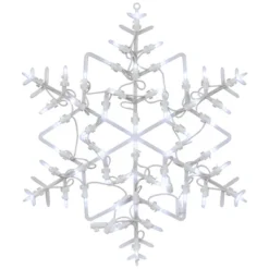 Northlight 18" White LED Lighted Snowflake Christmas Window Silhouette