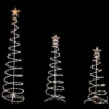 Northlight Set Of 3 Clear Lighted Spiral Christmas Trees - 3', 4', And 6'