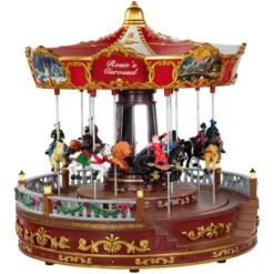 Northlight 14" LED Lighted Animated And Musical Carousel Christmas Decoration -Holiday Decoration Store GUEST 1ebce0b4 a068 40b5 bf50 d953df965802