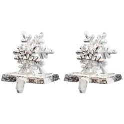 Northlight Double Snowflake Christmas Stocking Holders - 4.75" - Silver - Set Of 2 -Holiday Decoration Store GUEST 1f5c267b d1cc 4114 afa3 48faf2e2723d