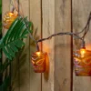 Northlight 10-Count Brown Tiki Mask Patio String Lights - 7.25 Ft Brown Wire