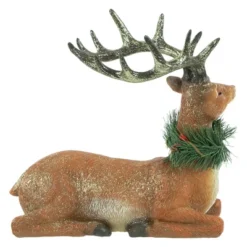 Northlight Glittered Sitting Deer With Pine Neck Wreath Christmas Decoration - 10" 9 Northlight Glittered Sitting Deer With Pine Neck Wreath Christmas Decoration - 10" -Holiday Decoration Store GUEST 2048c751 912f 4f53 8f2b 34fab78f2bef