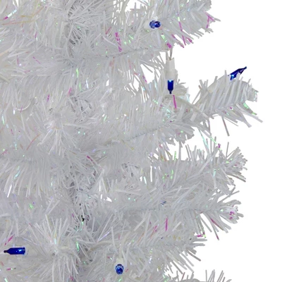 Northlight 3' Pre-Lit White Medium Pine Artificial Christmas Tree - Blue Lights 4 Northlight 3' Pre-Lit White Medium Pine Artificial Christmas Tree - Blue Lights - Image 4