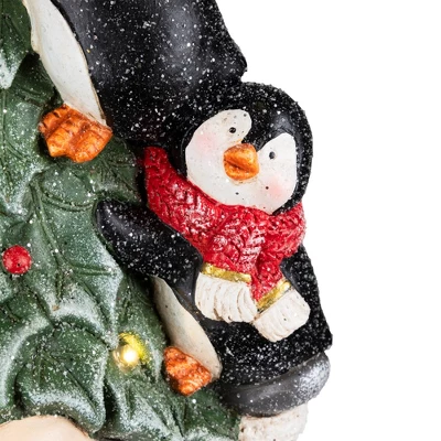 Northlight Lighted Gnome With Penguins Christmas Decoration -17" - Clear LED Lights 6 Northlight Lighted Gnome With Penguins Christmas Decoration -17" - Clear LED Lights - Image 6