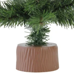 Northlight 1.5 FT Mini Canadian Pine Medium Artificial Christmas Tree With Faux Wood Base, Unlit -Holiday Decoration Store GUEST 21bc619c 94ff 4857 84dc bcc8398a72fc