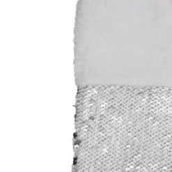 Northlight 19" White And Silver Sequin Christmas Stocking With White Faux Fur Cuff -Holiday Decoration Store GUEST 22657d2c fd44 457d ae36 760a5e929851