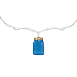 Northlight Mini Mason Jar Patio Light Set - Multi-Color - 7.5' White Wire - 10ct -Holiday Decoration Store GUEST 24168854 0479 4505 96e1 0d3500a841e2