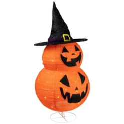 Northlight LED Lighted Jack-O-Lanterns In Witch's Hat Outdoor Halloween Decoration - 34" -Holiday Decoration Store GUEST 24c805f4 0820 4a52 a1a6 1de6d82cac75