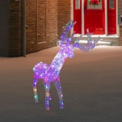 Northlight LED Color Changing Commercial Grade Acrylic Reindeer Outdoor Christmas Decoration - 46.5"