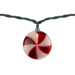 Northlight 10 Count Peppermint Candy Christmas Light Set, 6ft Green Wire -Holiday Decoration Store GUEST 253e4b32 2376 4514 afdd 157217e20452