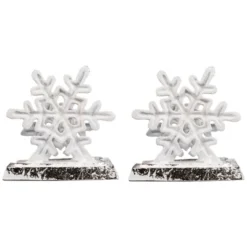 Northlight Double Snowflake Christmas Stocking Holders - 4.75" - Silver - Set Of 2 -Holiday Decoration Store GUEST 2a01bddb 8e64 45b5 bc9b 7d867f844f48