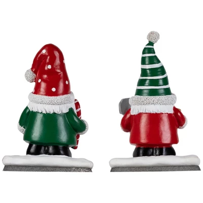 Northlight Santa Gnomes Christmas Stocking Holders - 6.25" - Set Of 2 5 Northlight Santa Gnomes Christmas Stocking Holders - 6.25" - Set Of 2 - Image 5