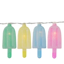 Northlight LED Pastel Ice Pop Indoor Outdoor Patio String Light Set - 4.5' Clear Wire - 10ct -Holiday Decoration Store GUEST 2bf6ebf5 e4a1 4806 9bab 5dfdb3a6bdbb
