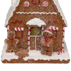 Northlight Frosted Gingerbread House With Gingerbread Man Christmas Decoration - 8.5" -Holiday Decoration Store GUEST 2cff58b5 8dca 4656 89f8 85faaff48f05