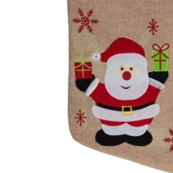 Northlight 19" Beige And Red Santa Claus Embroidered Christmas Stocking -Holiday Decoration Store GUEST 2dd5c42a 8c09 4432 aab6 a6cb5869c594
