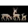 Northlight Set Of 3 White Glittered Doe, Fawn And Reindeer Lighted Christmas Outdoor Decoration