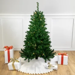 Northlight Pre-Lit Medium Mixed Classic Pine Artificial Christmas Tree - 4' - Warm Clear LED Lights