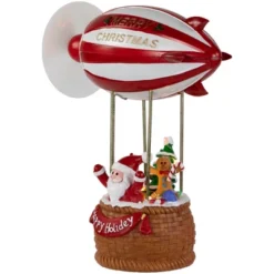 Northlight Musical And Animated Blimp And Santa Christmas Decoration - 8.5" - Red And White -Holiday Decoration Store GUEST 2fac62a4 261d 4bbc 9bb0 53ab016da8b7