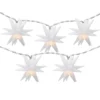 Northlight 10-Count LED White Star Christmas Fairy Lights, 5.25ft, Copper Wire