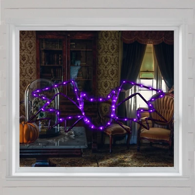 Northlight LED Lighted Bat 4-Function Halloween Window Decoration - 23.5" - Purple Lights 2 Northlight LED Lighted Bat 4-Function Halloween Window Decoration - 23.5" - Purple Lights - Image 2