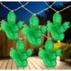 Northlight LED Prickly Pear Cactus Indoor Outdoor Patio String Light Set - 4.5' Clear Wire - 10ct