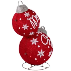 Northlight Lighted Stacked Ornament Balls Outdoor Christmas Decoration - 35" - Warm White LED -Holiday Decoration Store GUEST 3499f0b8 4dce 4fef 843d 9dbc2a47ae59